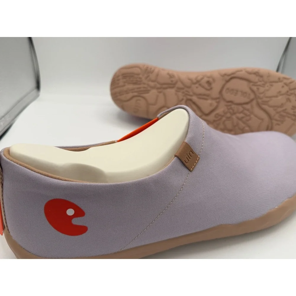 UIN Toledo Mens Lavender Gray Canvas Slip On Travel Shoes‎ Loafers Size 12 NEW
